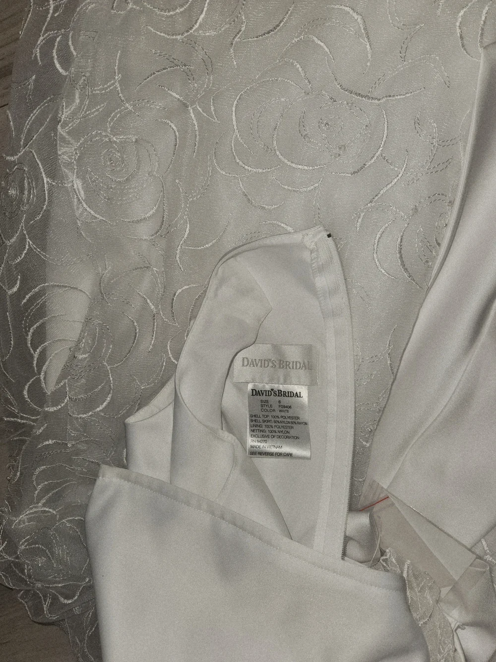 David's Bridal Flower Girl Pageant Formal Dress Sz. 6 - Picture 9 of 9